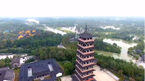 航拍扬州瘦西湖,三月看园林胜景的好去处!